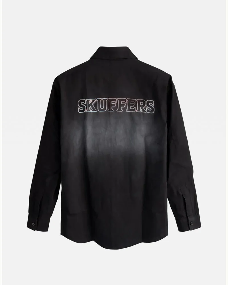 Black Acid Wash Graphic Shirt