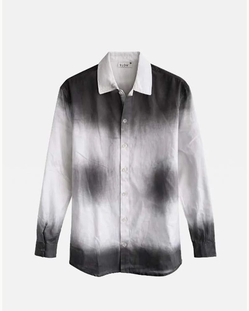 Monochrome Tie-Dye Full Sleeve Shirt