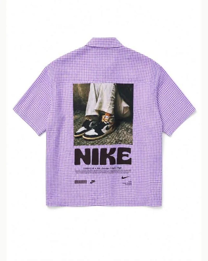 Purple Gingham Nike Graphic Shirt