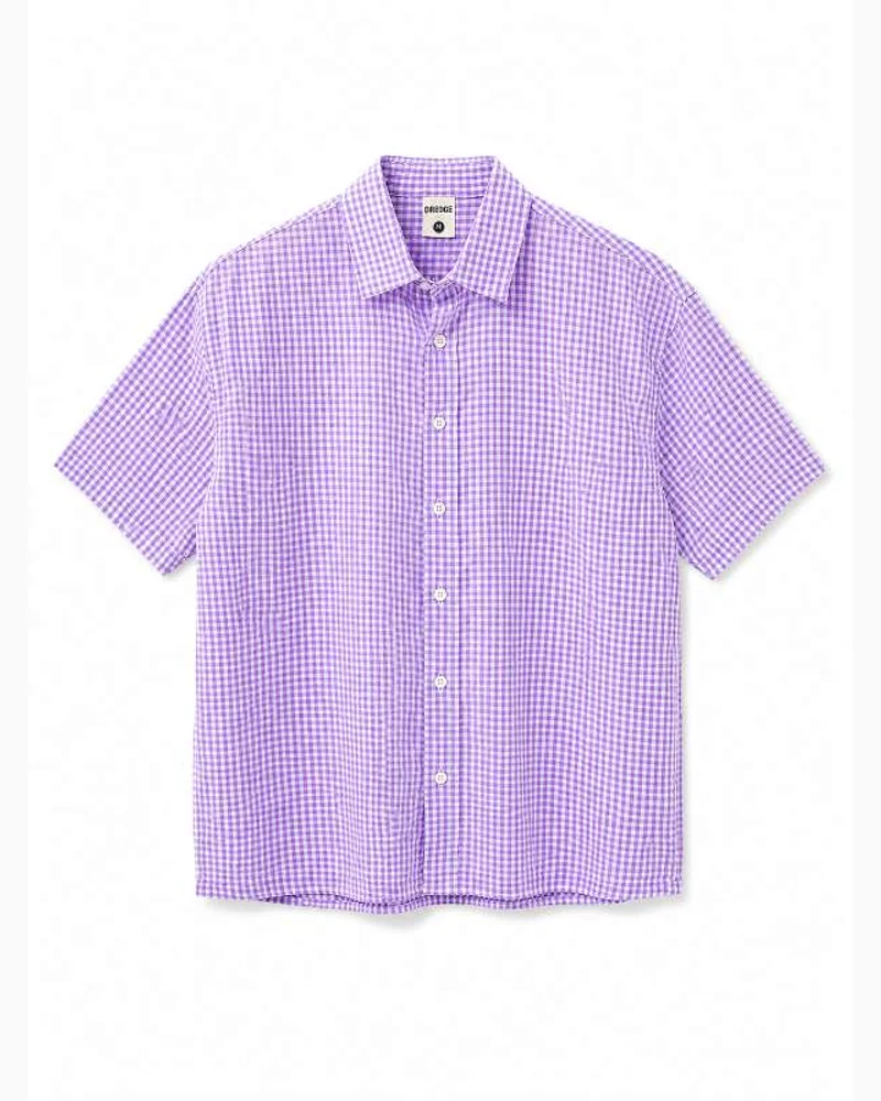 Purple Gingham Nike Graphic Shirt — alternate view