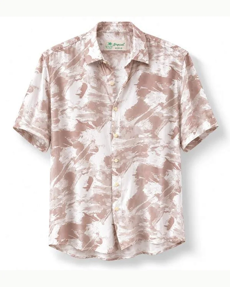 Dusty Rose Abstract Brush Shirt