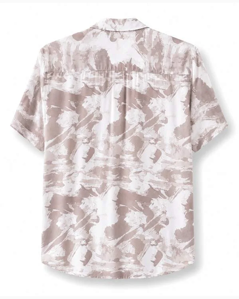 Dusty Rose Abstract Brush Shirt — alternate view
