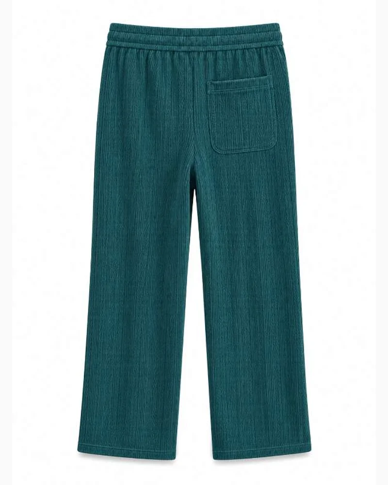 Teal Corduroy Wide Leg Pants — alternate view