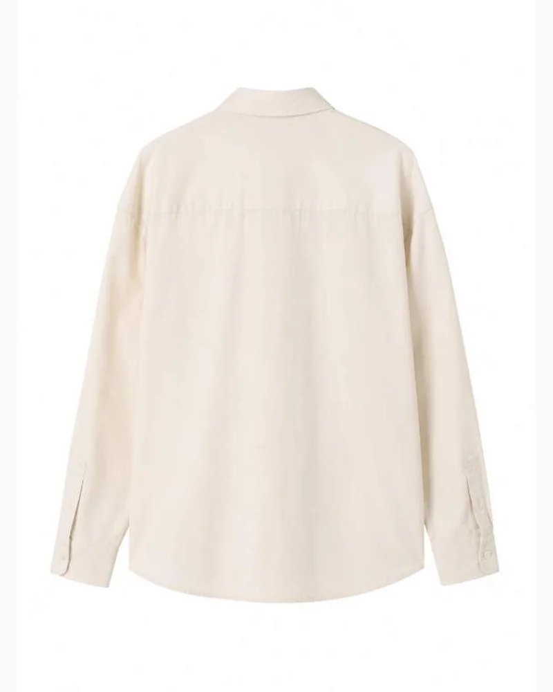Cream Pleated Stud Shirt — alternate view