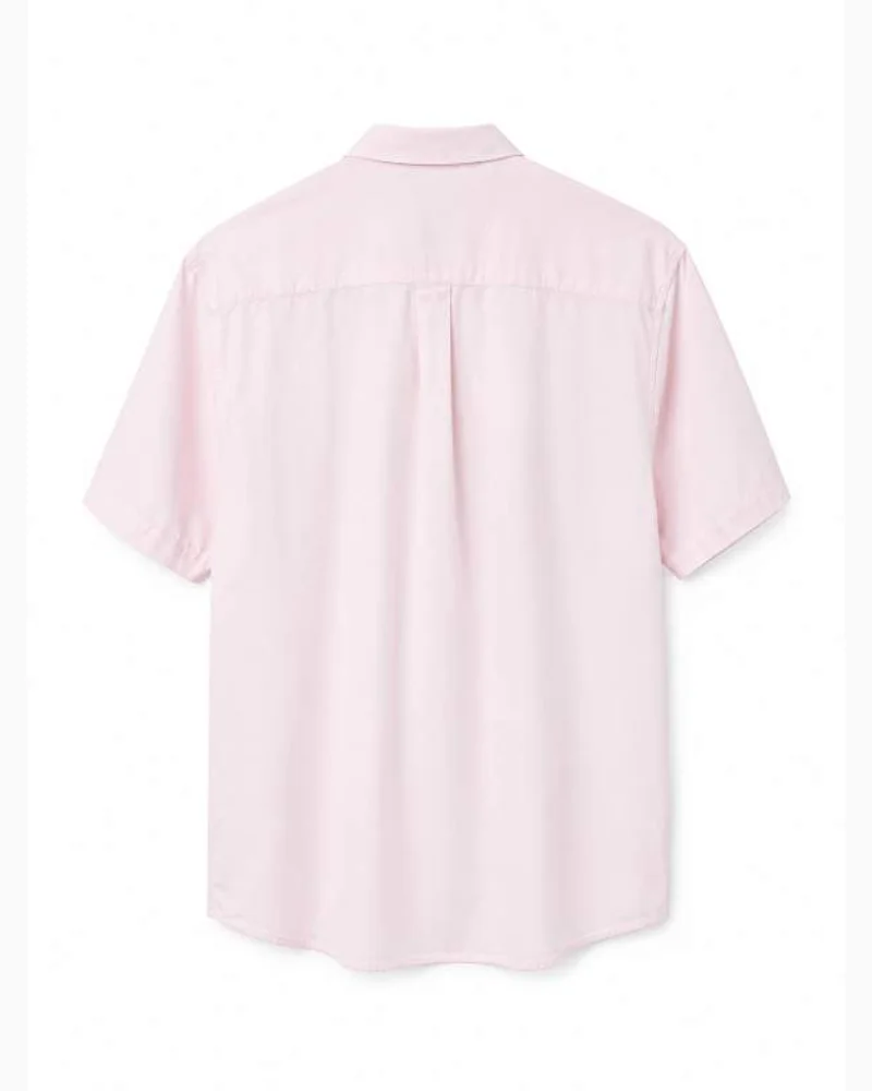 Blush Pink Oxford Half Shirt — alternate view