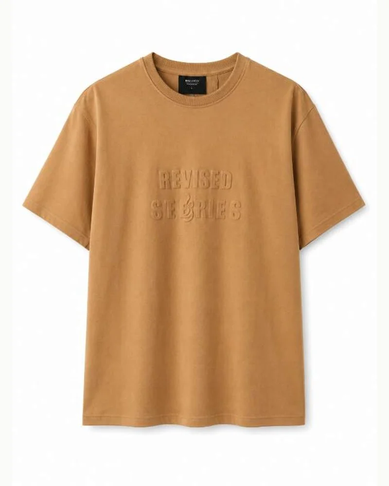 Camel Embossed Graphic Tee