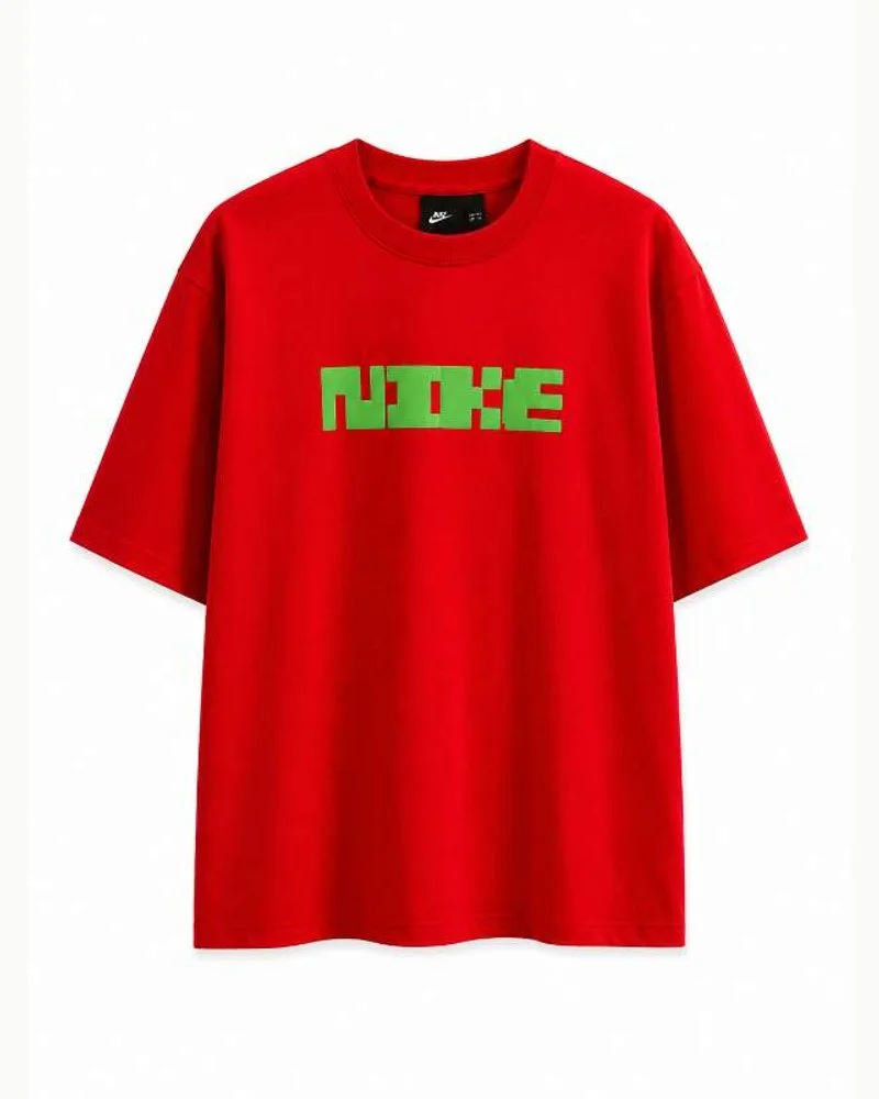 Red Graphic Oversized Tee