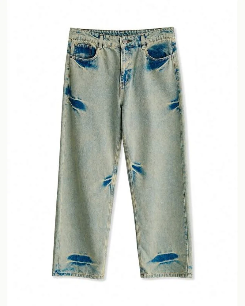Acid Wash Baggy Denim Jeans