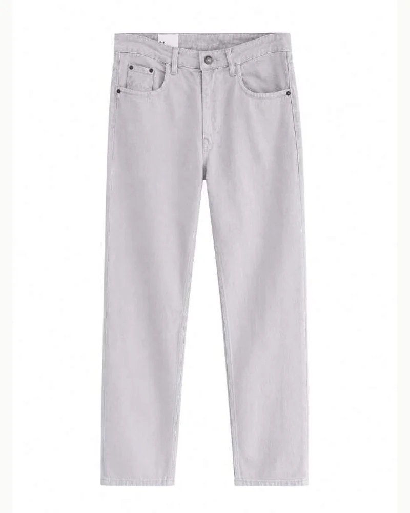 Light Grey Straight Denim Pants