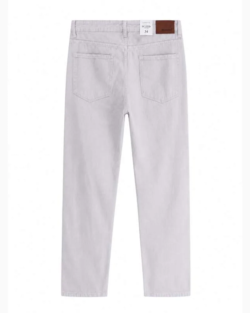 Light Grey Straight Denim Pants — alternate view