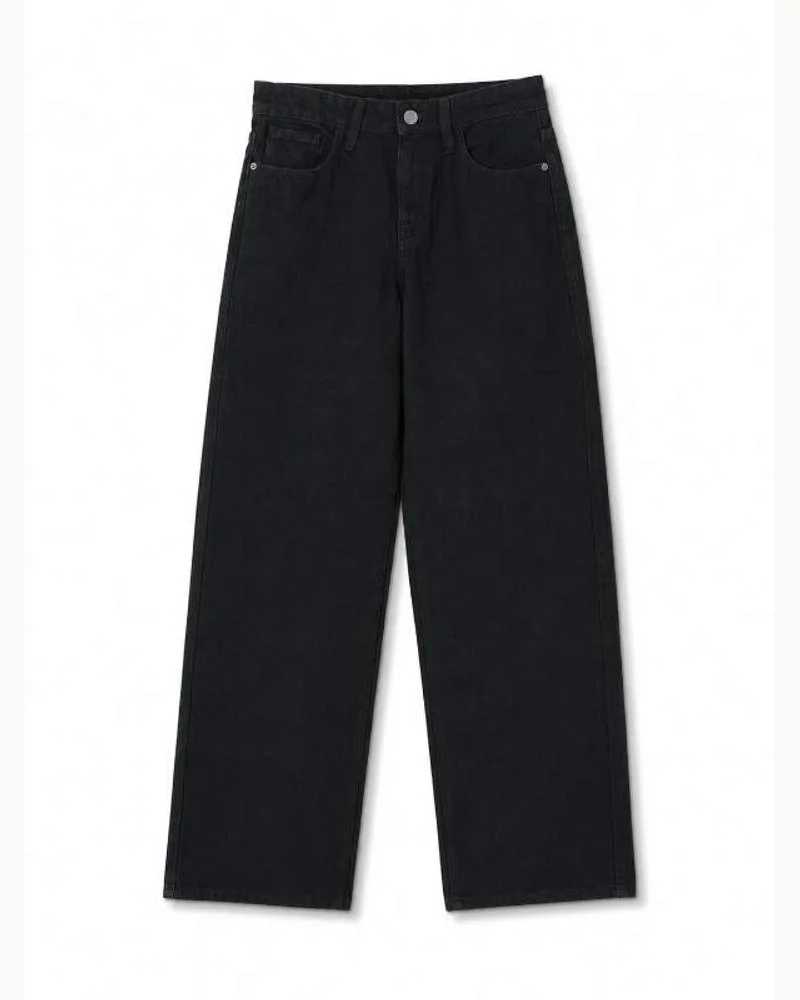 Black Wide Leg Denim Jeans