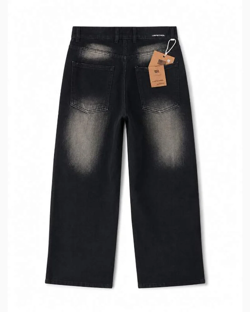 Washed Black Wide Leg Jeans — alternate view