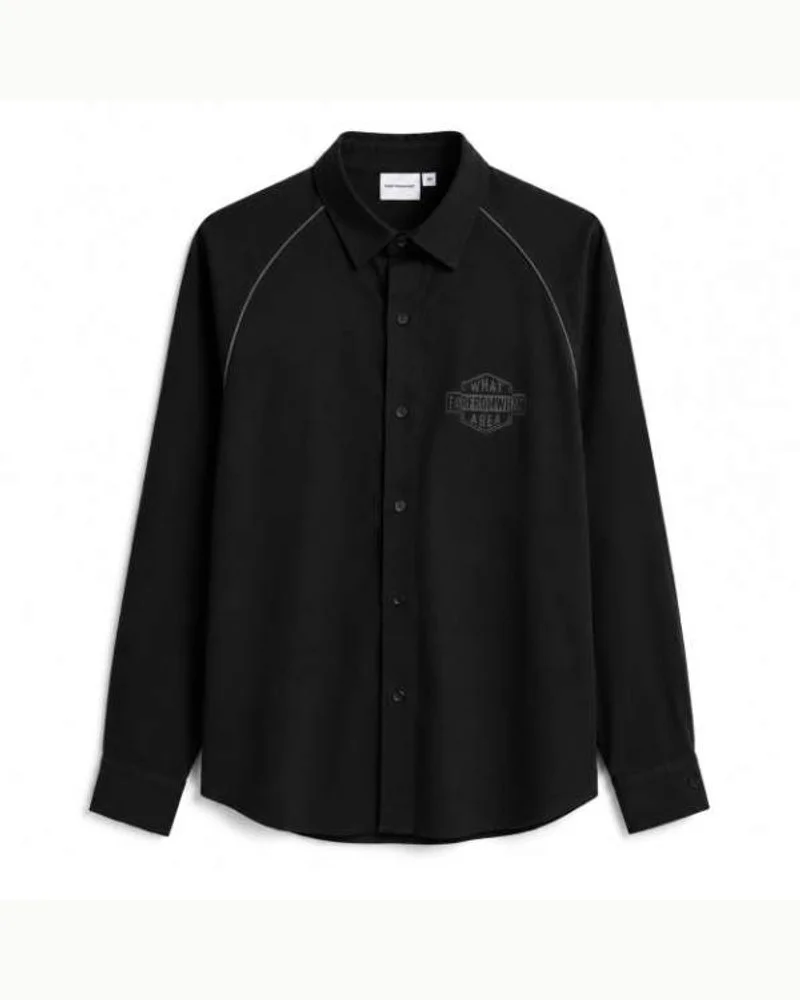 Black Graphic Raglan Full Shirt