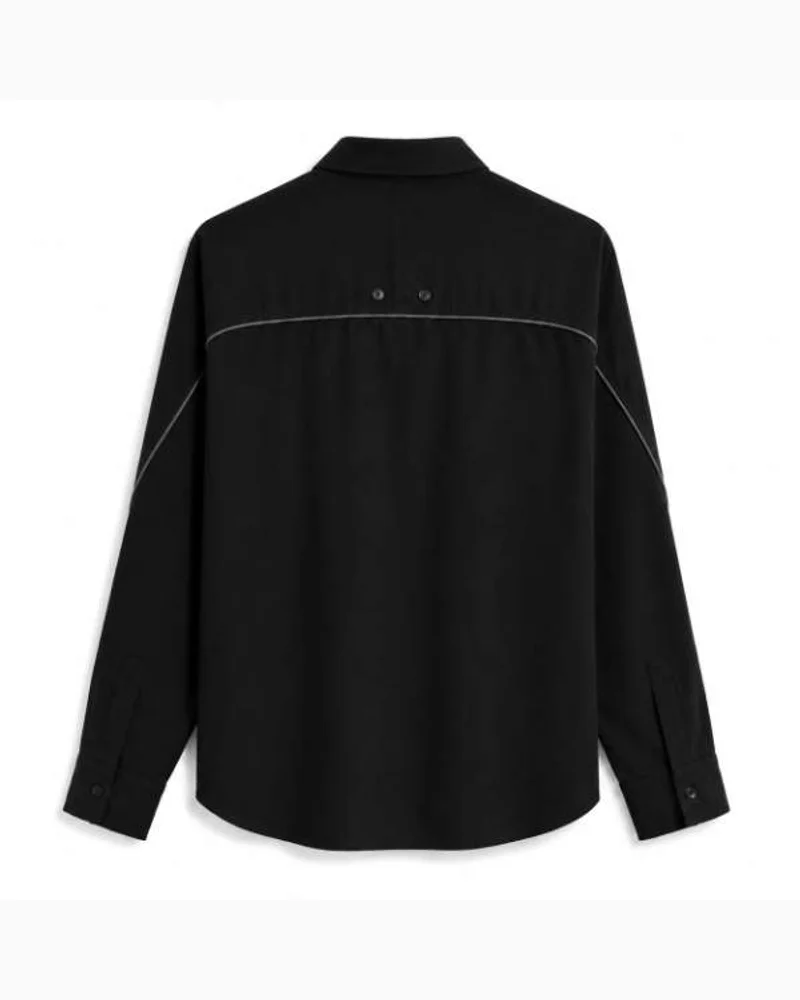 Black Graphic Raglan Full Shirt — alternate view